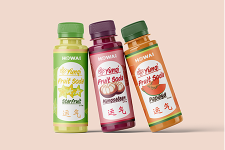 yunqi soda bottles mockup